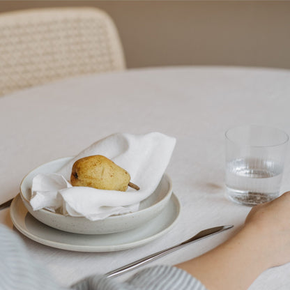 White Lightweight lino servetėlių rinkinys 2 vnt. — naturalusdrabuziai.lt