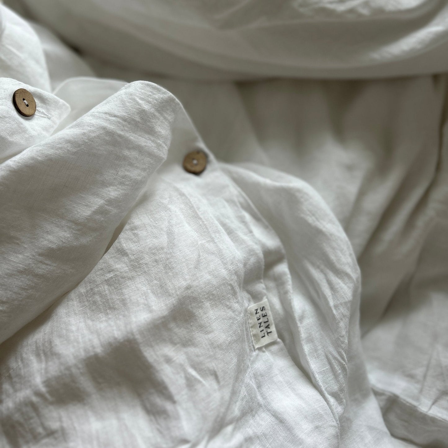 White lino antklodės užvalkalas — naturalusdrabuziai.lt